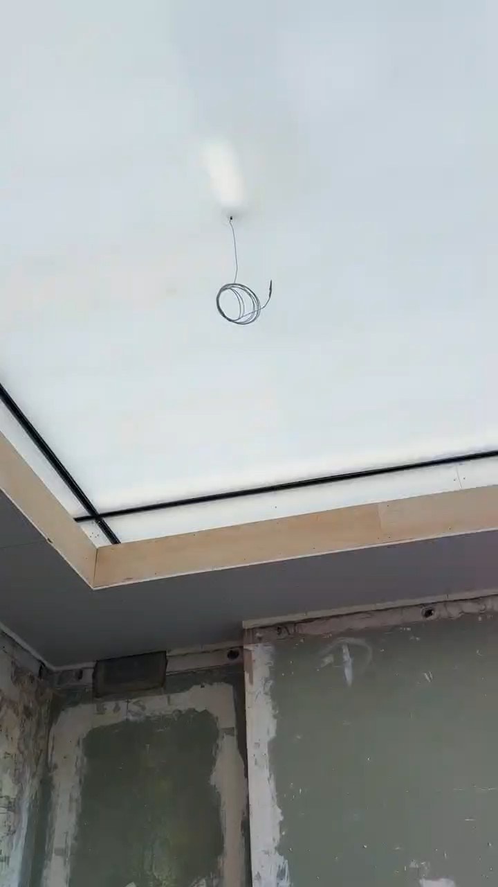 The lit dome during the works
