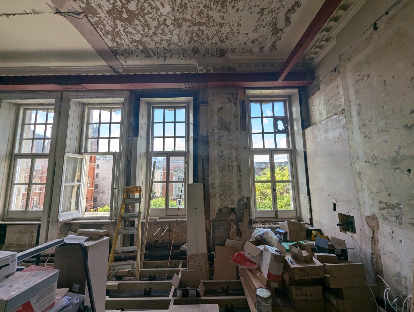 The room during the works
