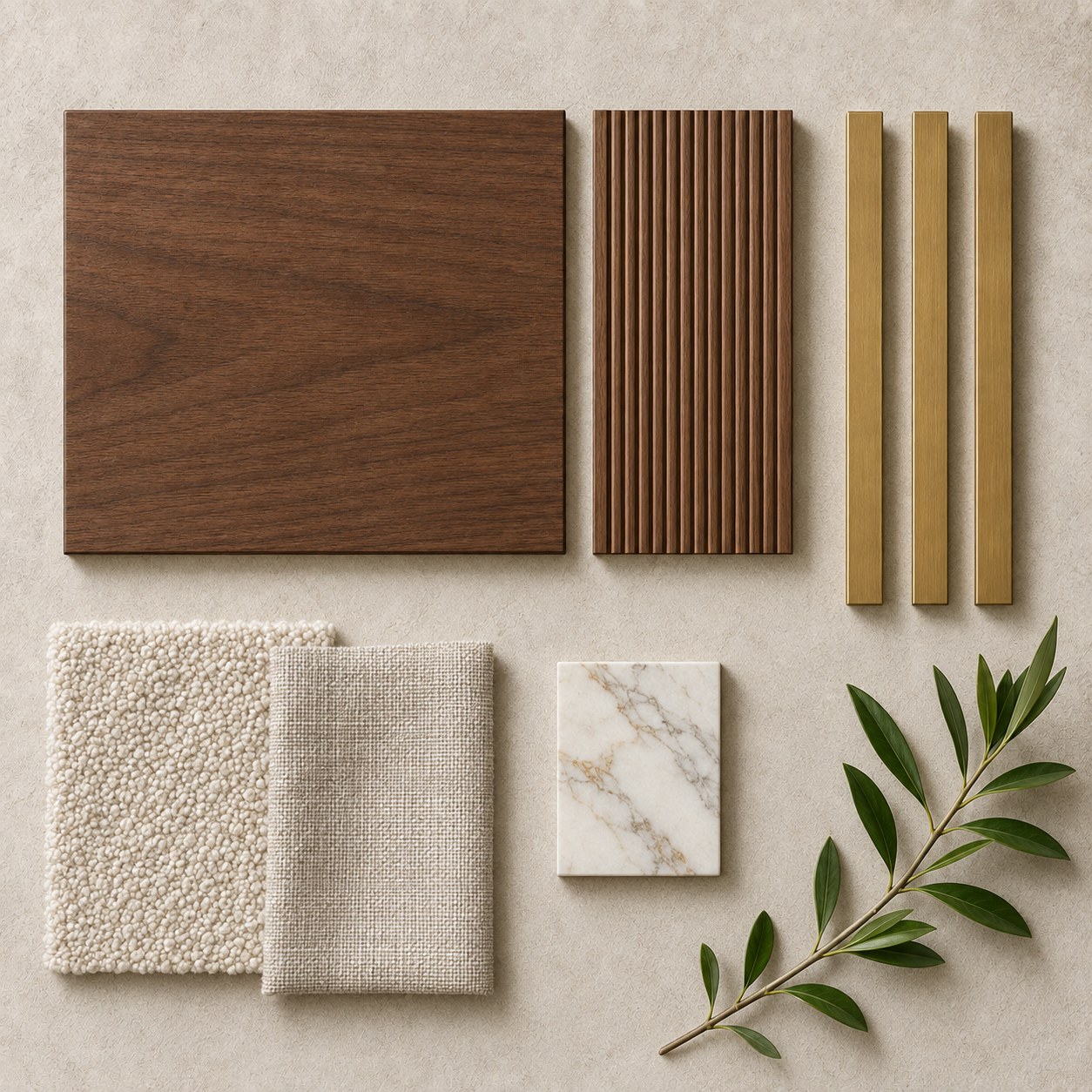 Material study — timber panelling with illuminated shelving
