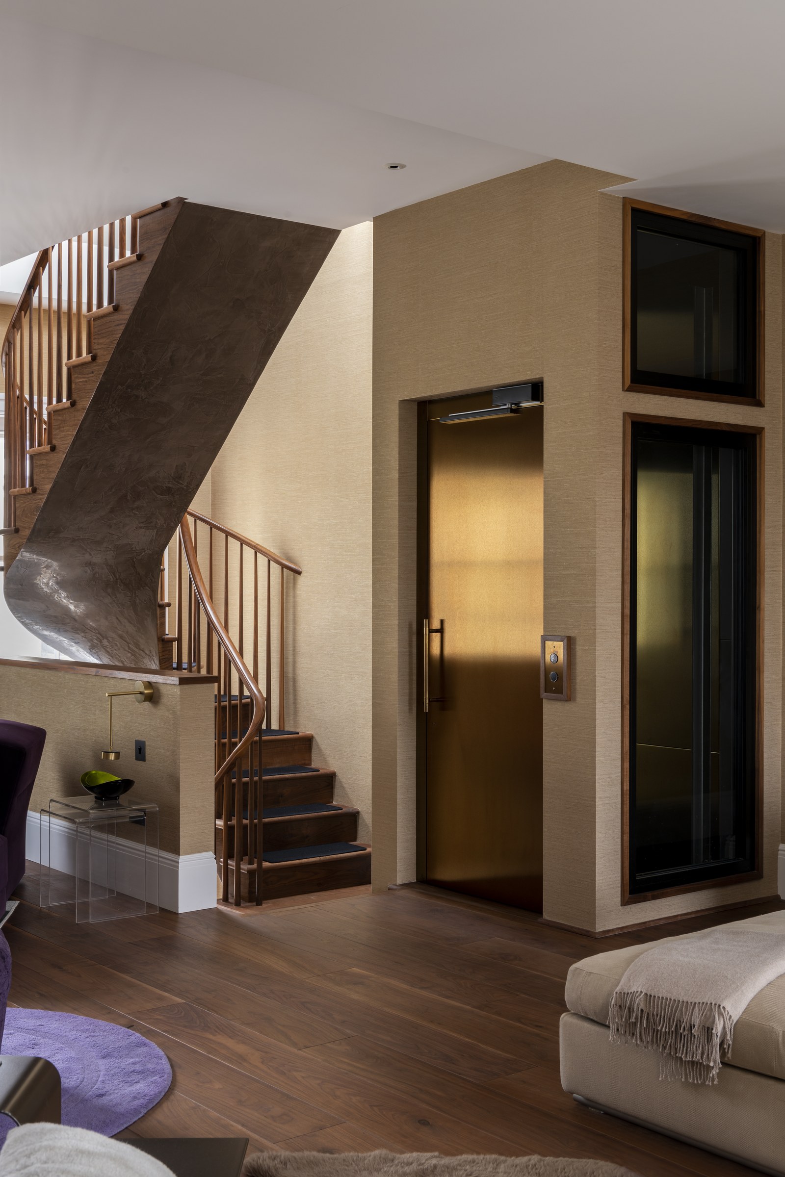 The living space, with the stair core beyond